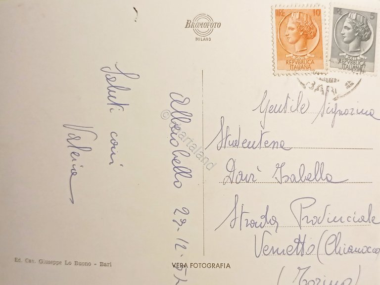 Cartolina - Alberobello ( Bari ) - Via Montenero - …