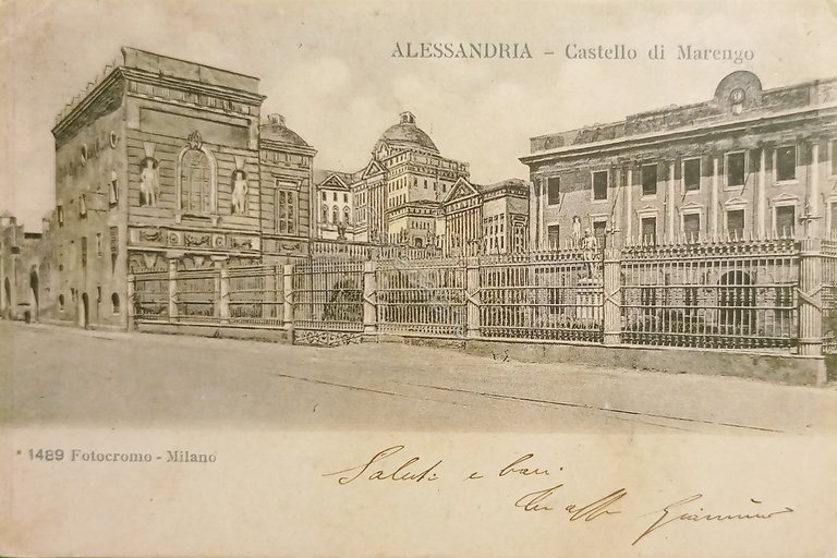 Cartolina - Alessandria - Castello di Marengo - 1903