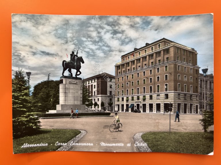 Cartolina - Alessandria - Corso Lamarmora - Monumento ai Caduti …