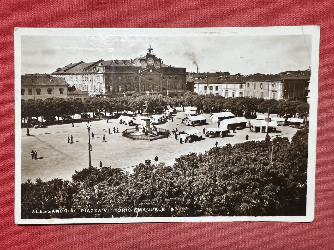 Cartolina - Alessandria - Piazza Vittorio Emanuele II - 1933