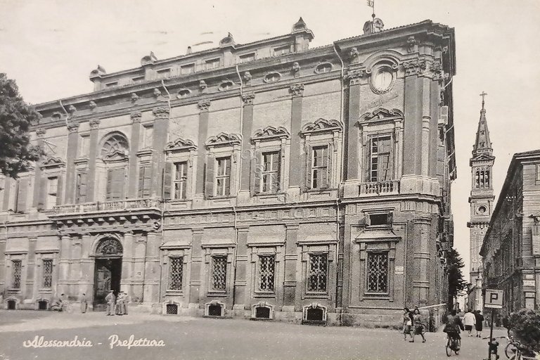 Cartolina - Alessandria - Prefettura - 1955