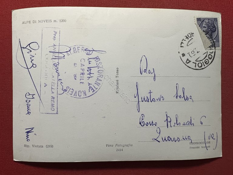 Cartolina - Alpe di Noveis ( Biella ) - Panorama …