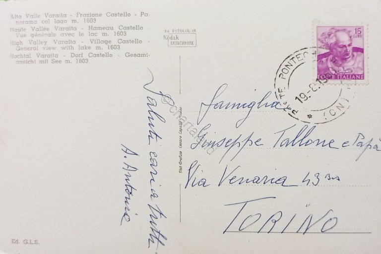 Cartolina - Alta Valle Varaita - Frazione Castello - Panorama …