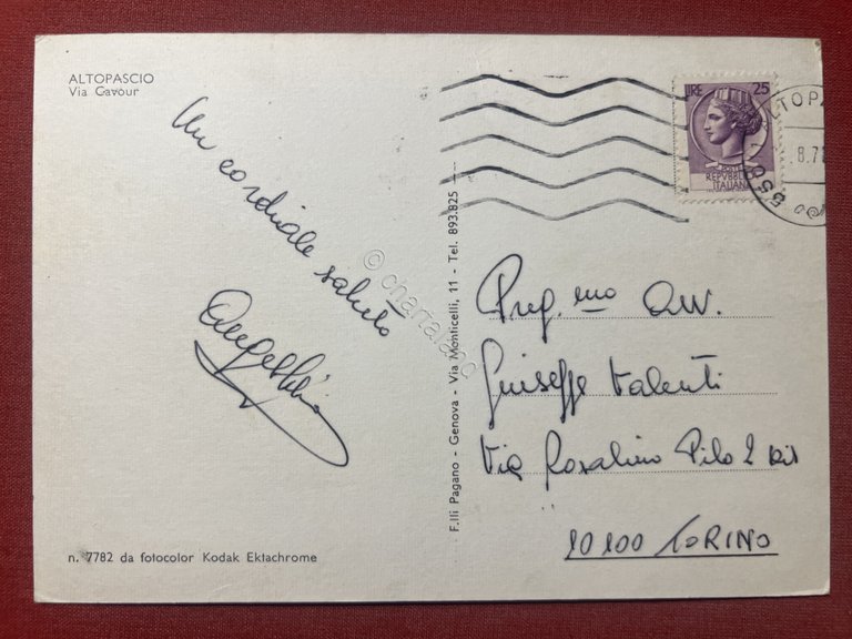 Cartolina - Altopascio ( Lucca ) - Via Cavour - …