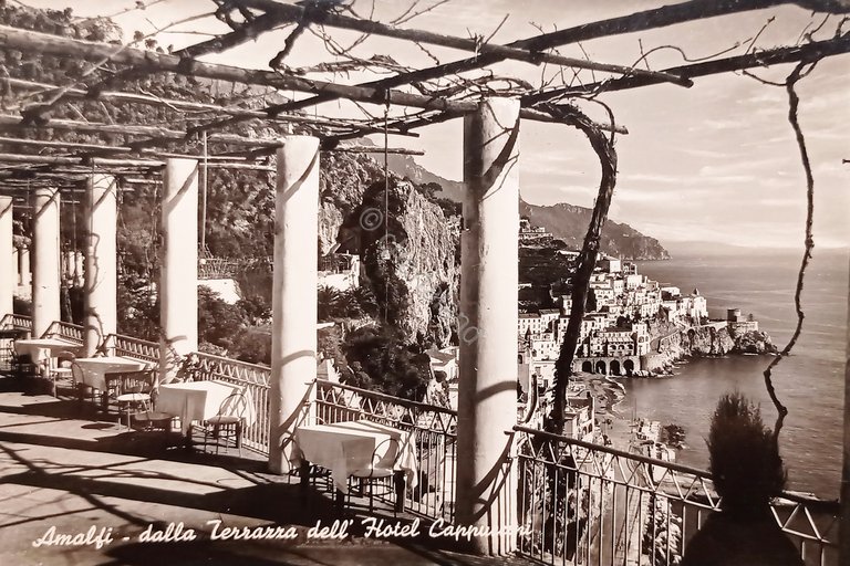 Cartolina - Amalfi dalla Terrazza dell'Hotel Cappuccini - 1958