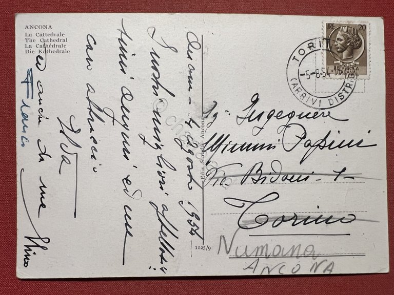 Cartolina - Ancona - La Cattedrale - 1954