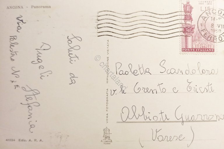 Cartolina - Ancona - Panorama - 1958