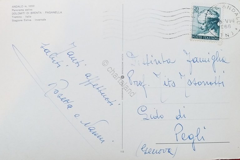 Cartolina - Andalo - Panorama - Dolomiti di Brenta - …