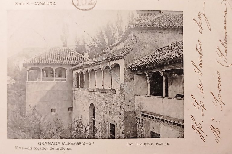 Cartolina - Andalucia - Granada ( Alhambra ) - 1902 | Immagine Gallery 3