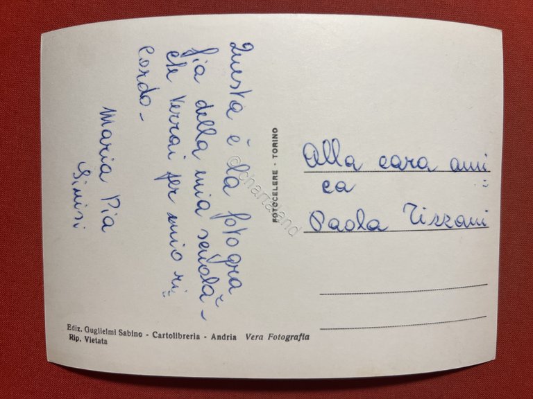 Cartolina - Andria - Viale Gramsci e Giardini - 1960 …