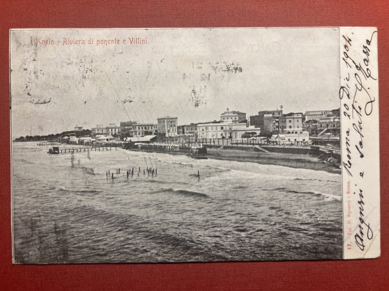 Cartolina - Anzio - Riviera di Ponente e Villini - …