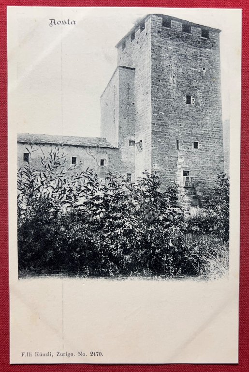 Cartolina - Aosta - Castello - 1900 ca.