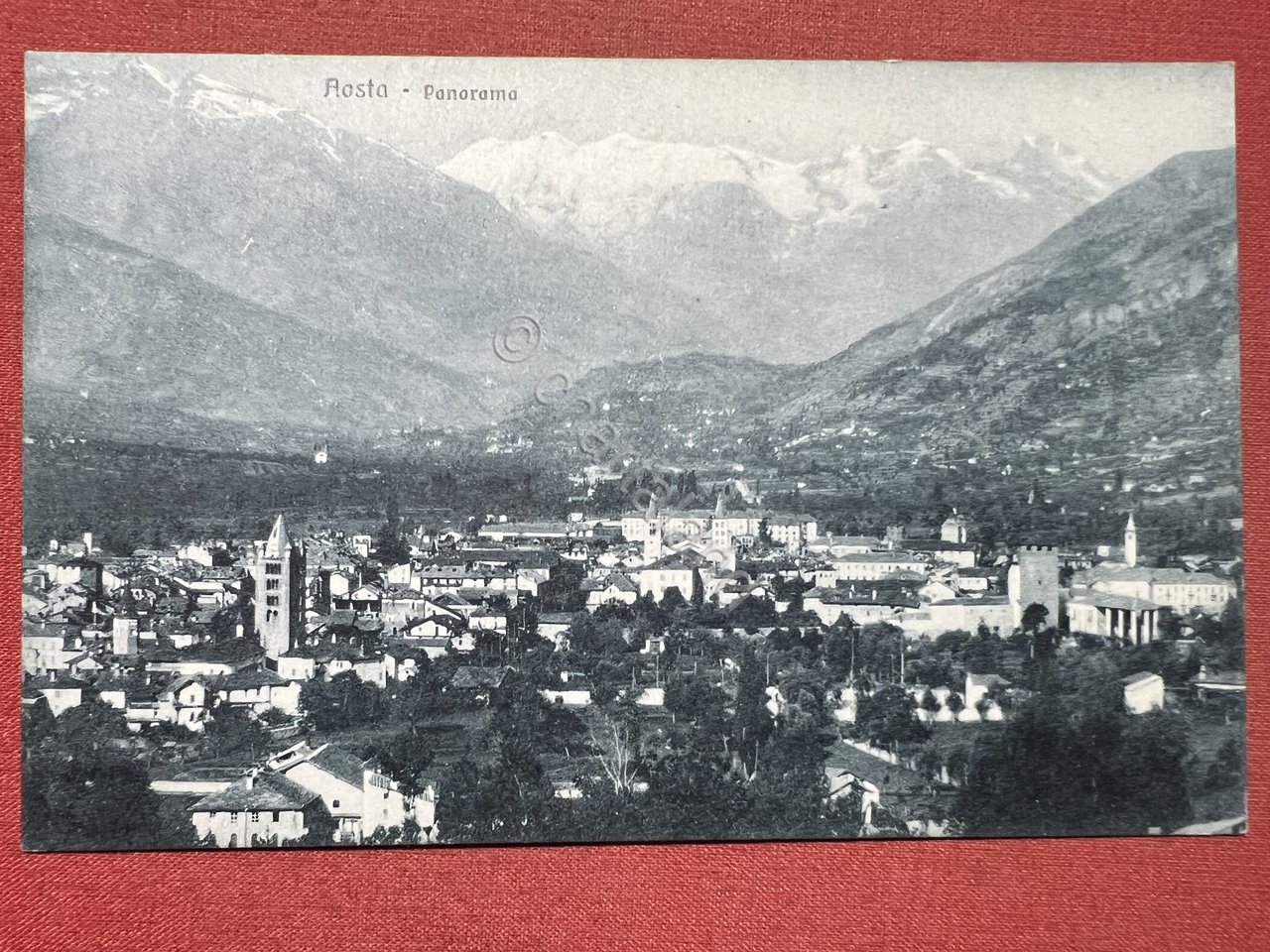 Cartolina - Aosta - Panorama - 1925 ca.