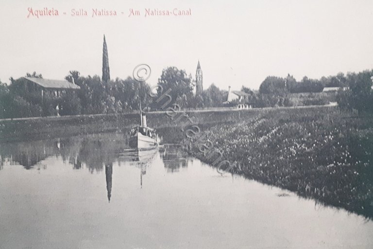 Cartolina - Aquileia - Sulla Natissa - 1908