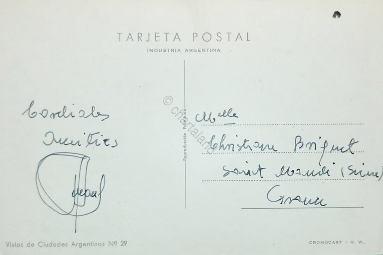 Cartolina - Argentina - Buenos Aires - Ministerio de obras …