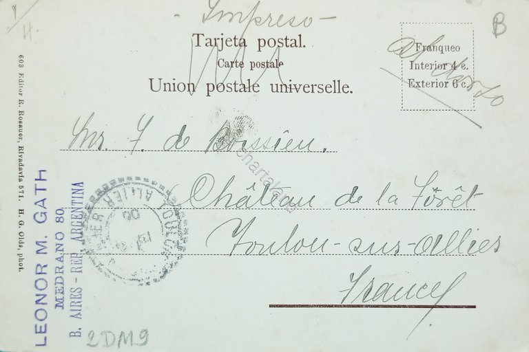 Cartolina - Argentina - Buenos Aires - Parque 3 de …