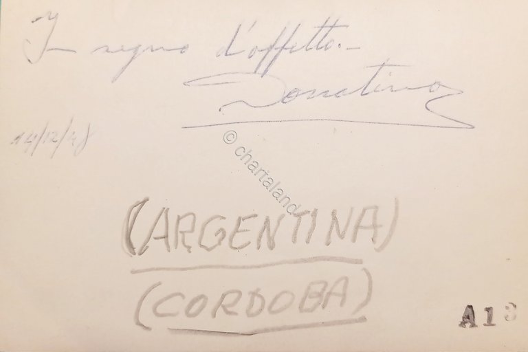 Cartolina - Argentina - Cordoba - 1948