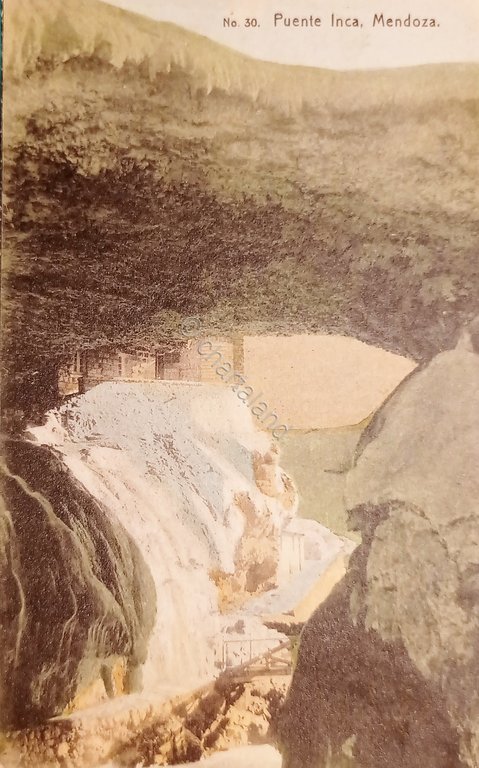 Cartolina - Argentina - Puente Inca - Mendoza - 1913