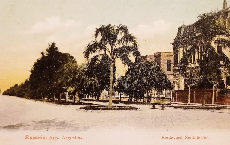Cartolina - Argentina - Rosario - Boulevard Santafesino - 1900 …