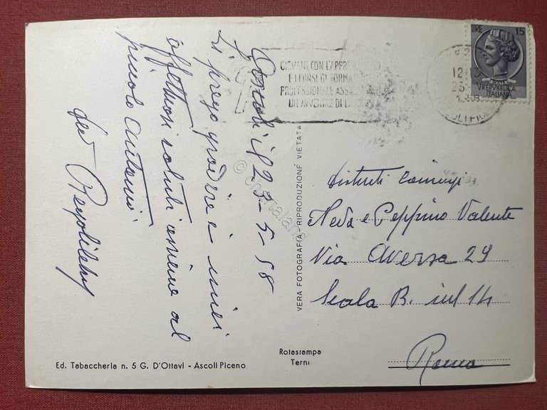 Cartolina - Ascoli Piceno - Cattedrale ( Interno ) - …