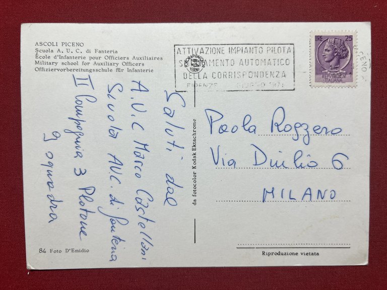 Cartolina - Ascoli Piceno - Scuola A. U. C. di …