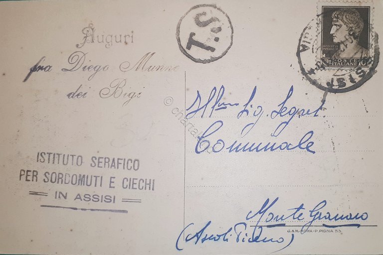 Cartolina - Assisi - Istituto Serafico per Sordomuti e per …
