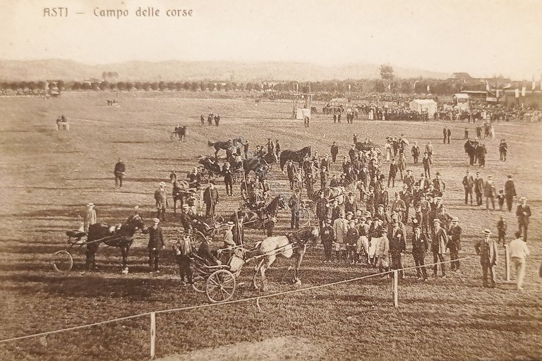 Cartolina - Asti - Campo delle corse - 1900 ca