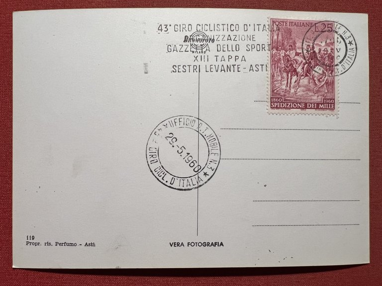 Cartolina - Asti - Monumento a Vittorio Alfieri - 1960