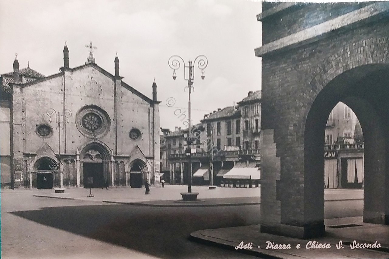 Cartolina - Asti - Piazza e Chiesa S. Secondo - …