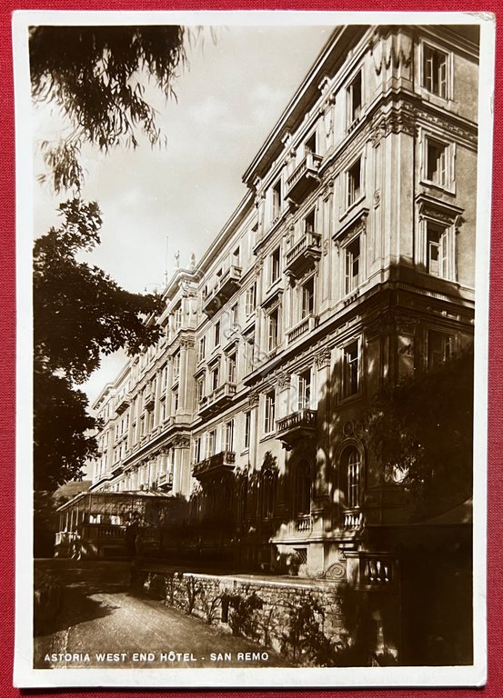 Cartolina - Astoria West end Hotel - Sanremo - 1940