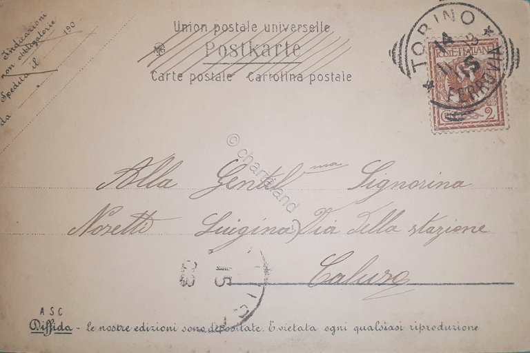 Cartolina - Attrice Tina di Lorenzo - 1903