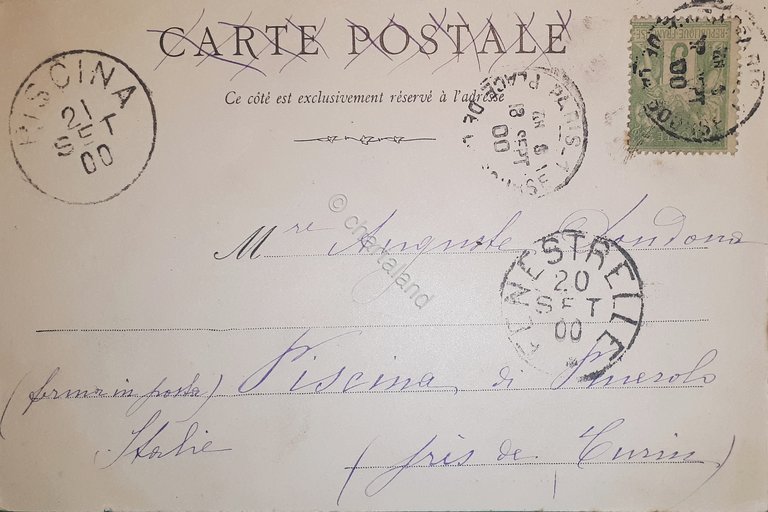 Cartolina - Avenue Nicolas II - Exposition Universelle Paris 1900