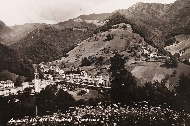 Cartolina - Averara ( Bergamo ) - Panorama - 1960 …