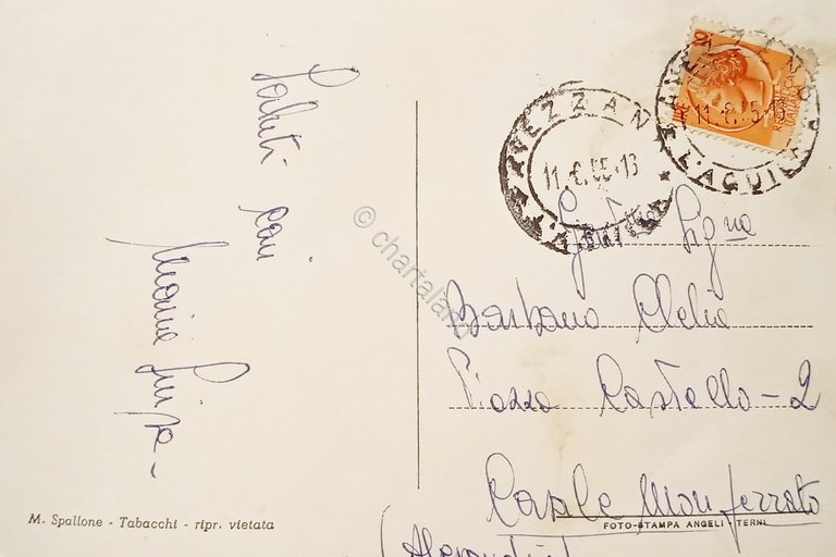 Cartolina - Avezzano - Chiesa della Pietraquaria - 1955