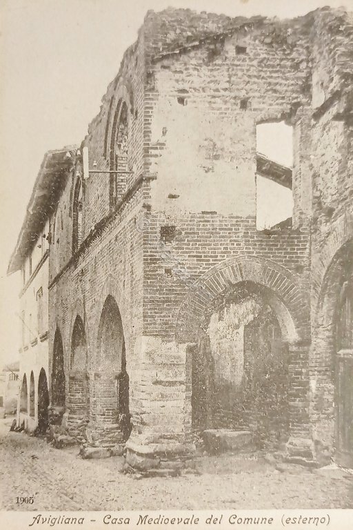 Cartolina - Avigliana - Casa Medievale del Comune ( Esterno …