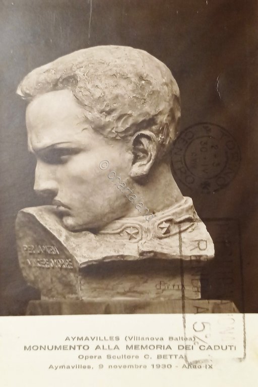 Cartolina - Aymavilles ( Villanova Baltea ) - Monumento ai …