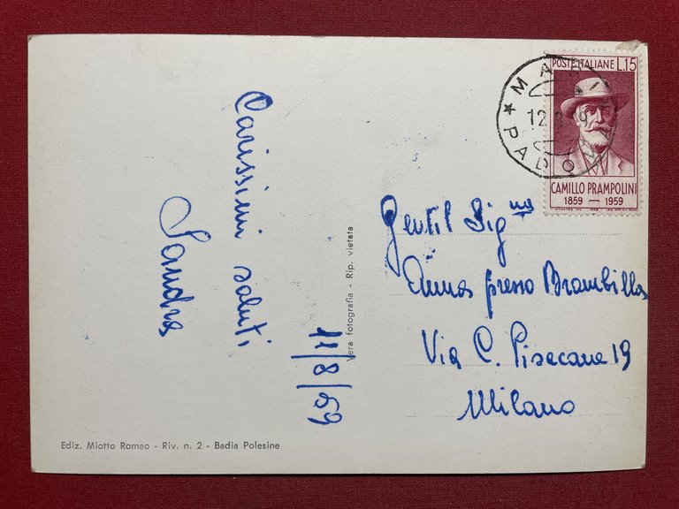 Cartolina - Badia Polesine ( Rovigo ) - Via Vittorio …