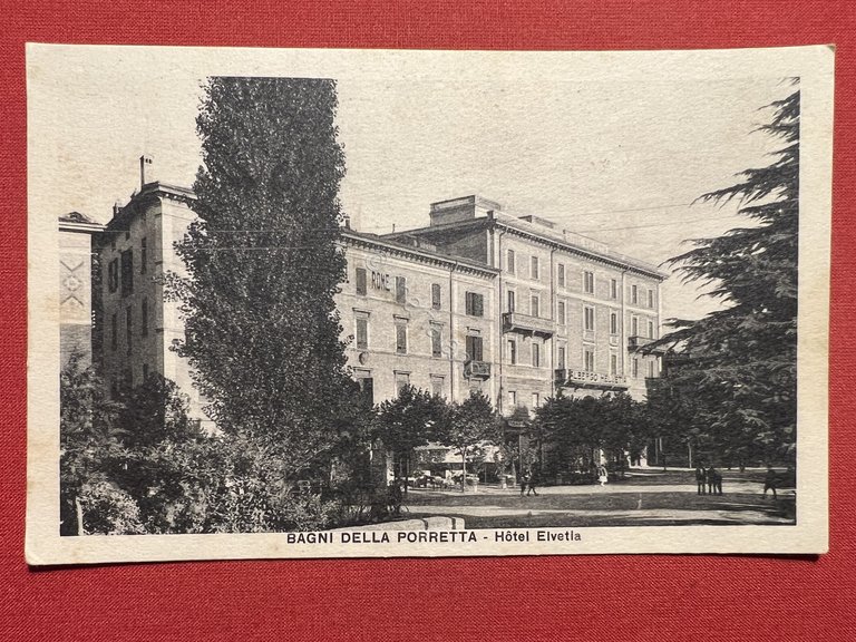 Cartolina - Bagni della Porretta - Hotel Helvetia - 1930 …