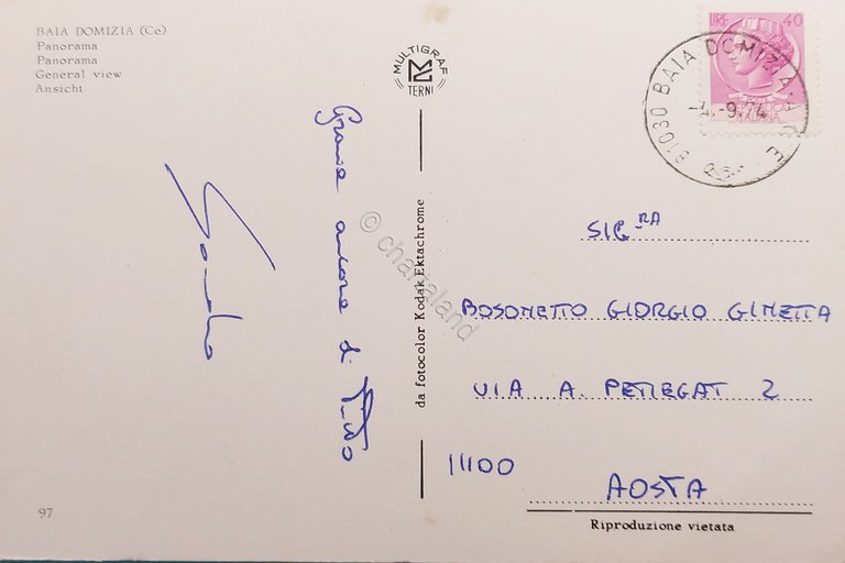 Cartolina - Baia Domizia ( CE ) - Panorama - …