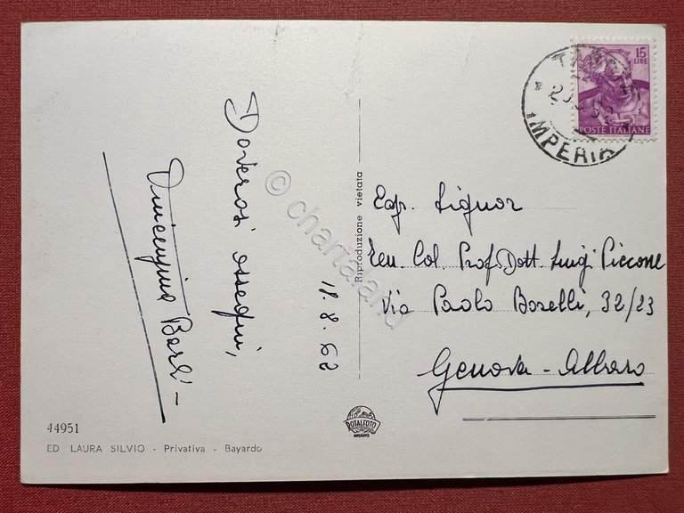 Cartolina - Baiardo ( Imperia ) - Panorama - 1962 | Immagine Gallery 2