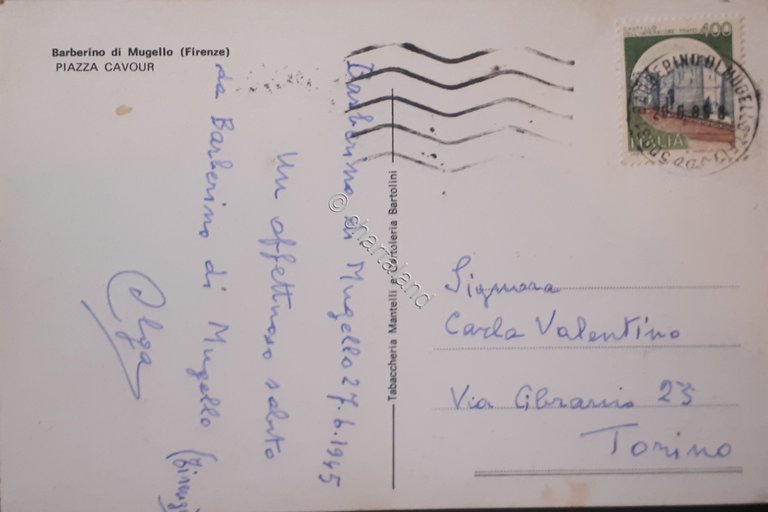 Cartolina - Barberino di Mugello ( Firenze ) - Piazza …