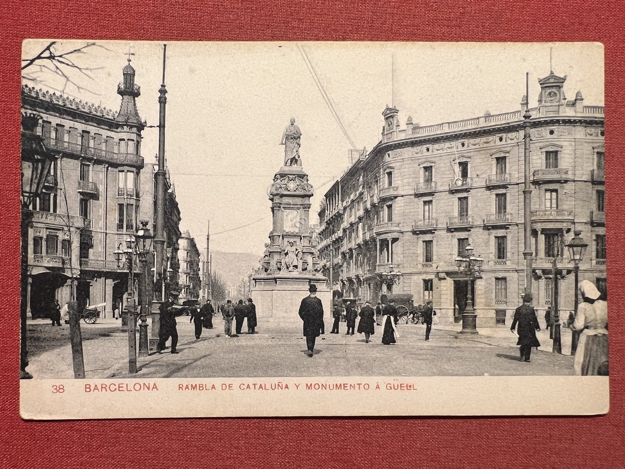 Cartolina - Barcellona - Rambla de Catalunya y Monumento a …