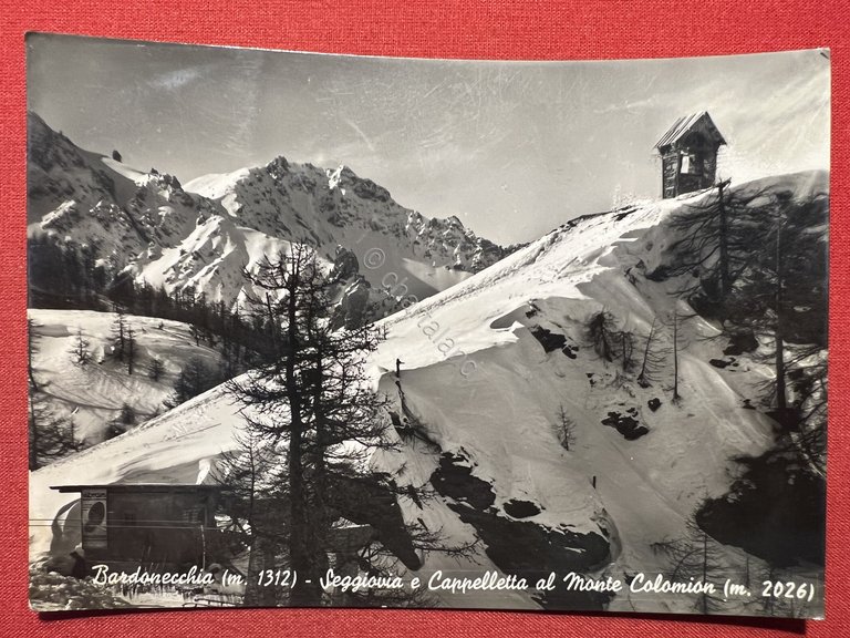 Cartolina - Bardonecchia - Seggiovia e Cappelletta al Monte Colomion …