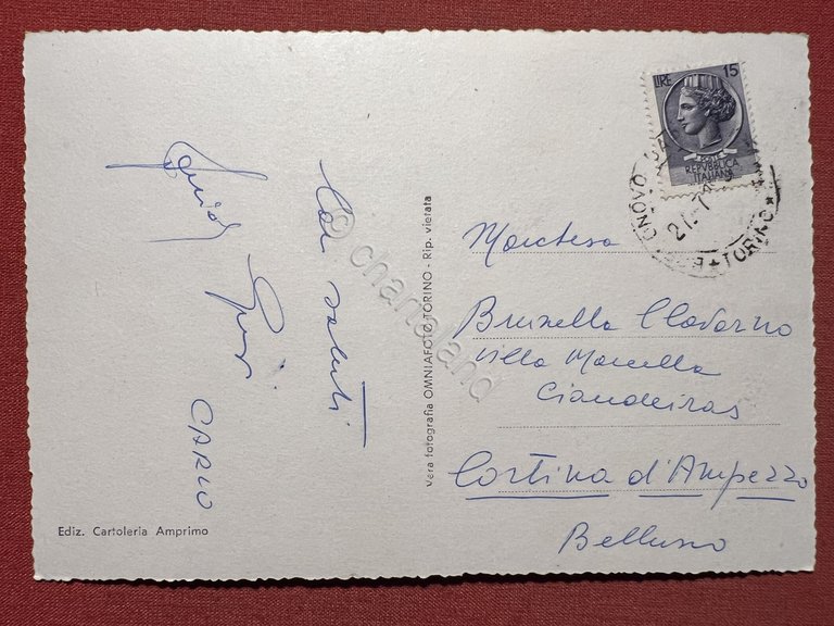 Cartolina - Bardonecchia ( Torino ) - Panorama - 1959