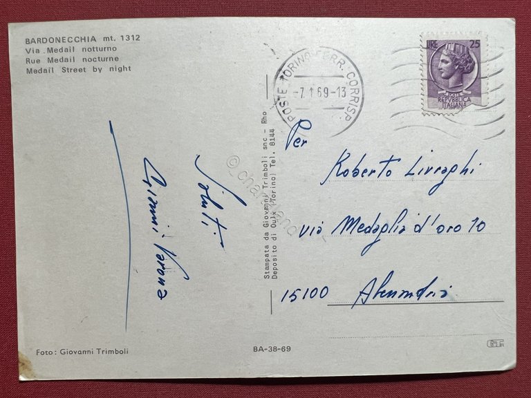 Cartolina - Bardonecchia ( Torino ) - Via Medail - …