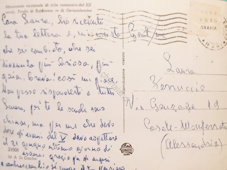 Cartolina - Barletta - Abside della Cattedrale - 1960 ca.