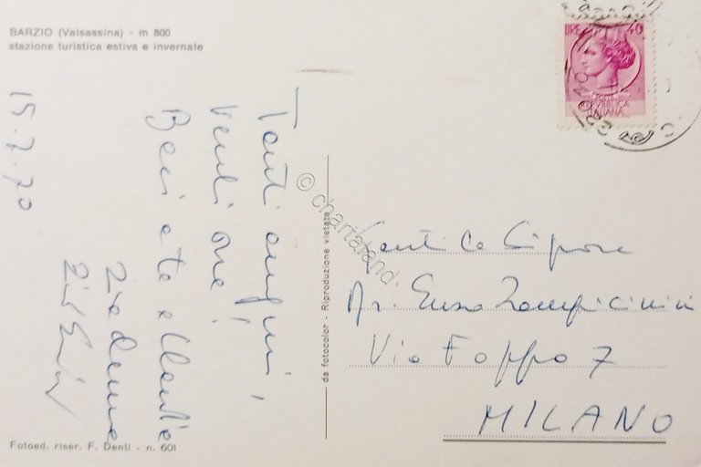 Cartolina - Barzio ( Valsassina ) - Stazione turistica Estiva …