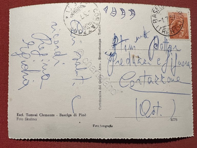 Cartolina - Baselga di Piné ( Trento ) - Panorama …