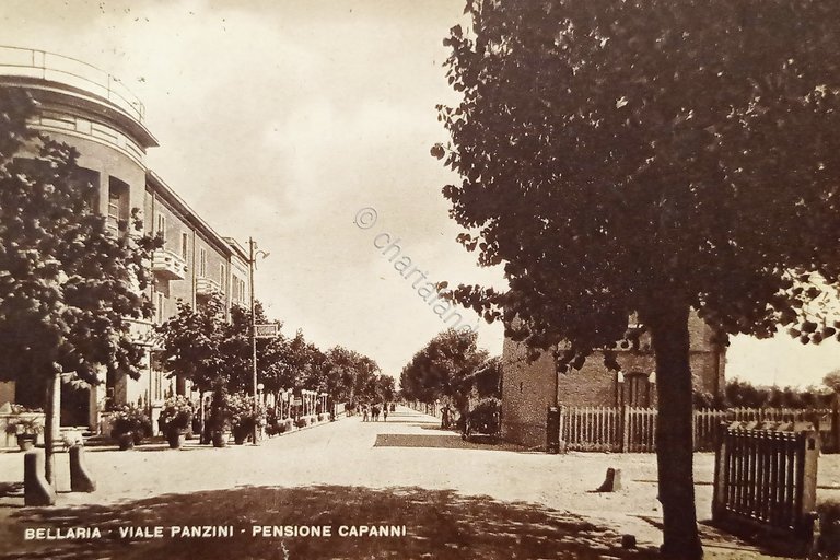 Cartolina - Bellaria ( Rimini ) - Viale Panzini - …