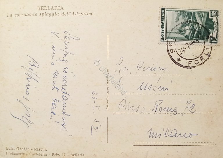 Cartolina - Bellaria ( Rimini ) - Viale Panzini - …